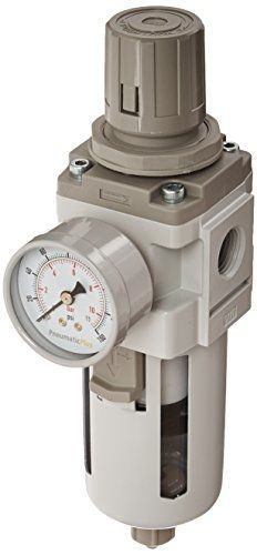 Pneumaticplus saw4000m-n04bg compressed air filter regulator combo piggyback for sale