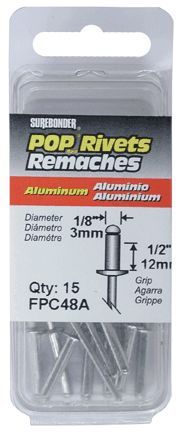 RIVET,1/8&#034; SS LONG 15/PK