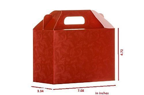 6 Gift Boxes Bags - Italian Design Wrap Premium and Stylish Red Valigetta #7N3