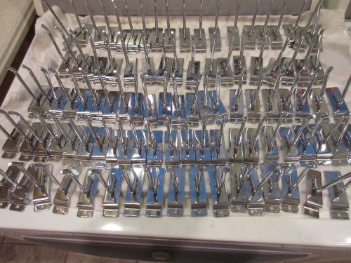 Slatwall Hooks 4-inch Chrome Store Display Garage Slat Wall  Lot of 49