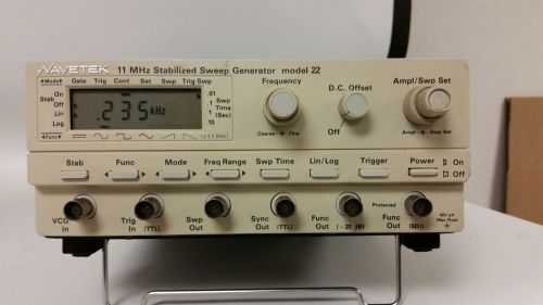 Wavetek 11 MHz Stabilized Sweep Generator Model 22