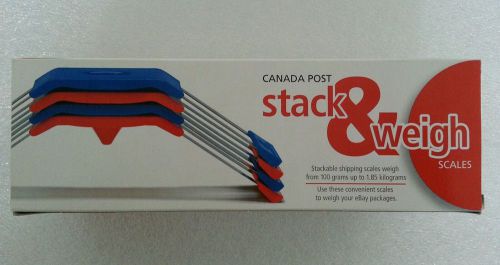 Stack and Weigh Scales Old Logo ebay Canada Post Promo Set Of 4  Plastic Metal