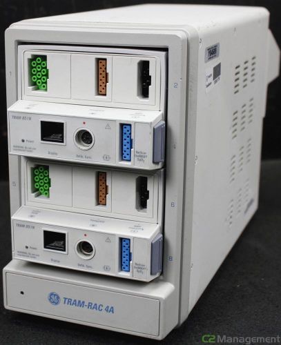 GE TRAM-RAC 4A Module Rack w/2 x Tram 851N SpO2 Modules