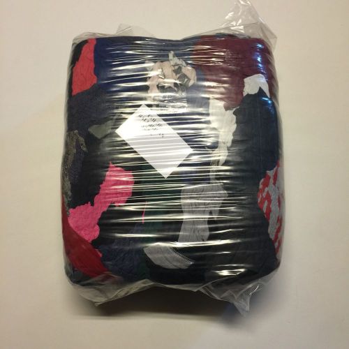 Recycled Industrial Grade Shop Rags Wipers 25 Pounds Multi-Color 300-700 Pieces