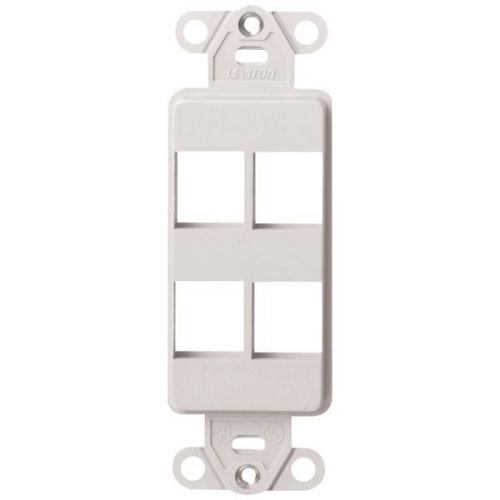 Leviton 41644-W Quad-Port QuickPort decora Platform - White