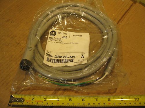 Allen Bradley 285-DBK22-M3 Armor Start Dynamic Brake Cable Male-STR 3Pin 16 AWG