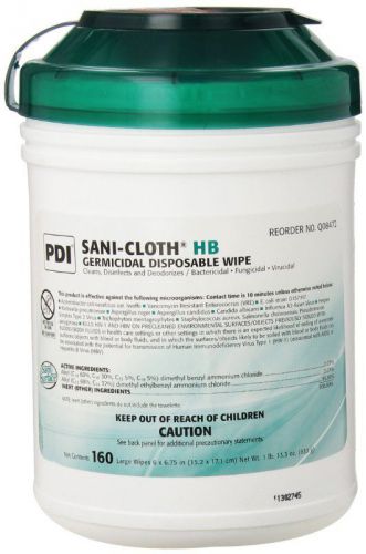 Sani-cloth infh635 hb germicidal wipe surface cleaner, alcohol-free, 6&#034; length x for sale