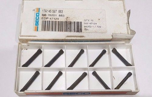 10 pcs seco 17a145 597 883 bb 76201 47124 grooving lathe carbide inserts tools for sale