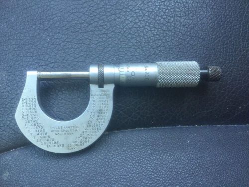 VINTAGE LS STARRETT MICROMETER 230 0-1 INCH RATCHET END