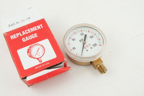 Usa made 200 psi gauge nos 2.5&#034; regulator brass nos for sale