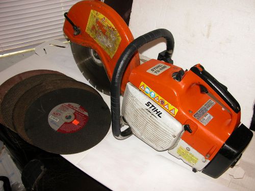 STIHL TS400 CUT OFF SAW 14IN DIAMOND BLADE 4 EXTRA BLADES LIGHT USE 410,420 500