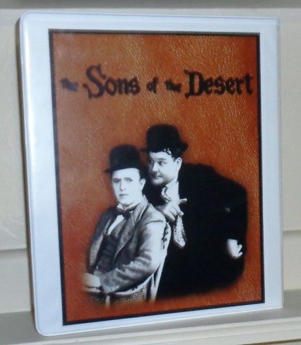 LAUREL &amp; HARDY NOTEBOOK BINDER # 2. 3 RING BINDER. &#034;SONS OF THE DESERT&#034;.