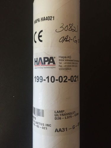 NEW HAPA AG ULTRAVIOLET LAMP D26-L375-V230 AA31-G-01 LAETUS INC