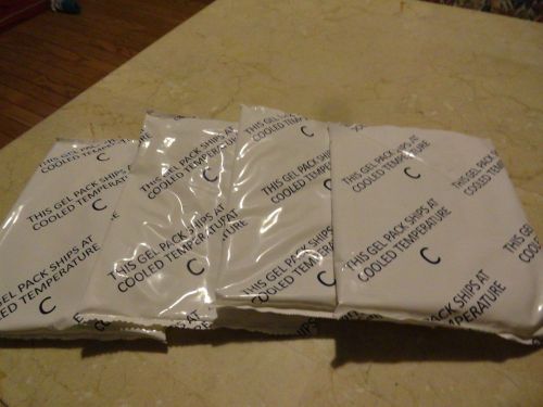 4 - 10 OZ Each Reusable 7.5x6  Refrigerant Gel Freezer Packs