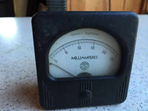 Vintage Simpson Electric DC Milliamperes Gauge 8090