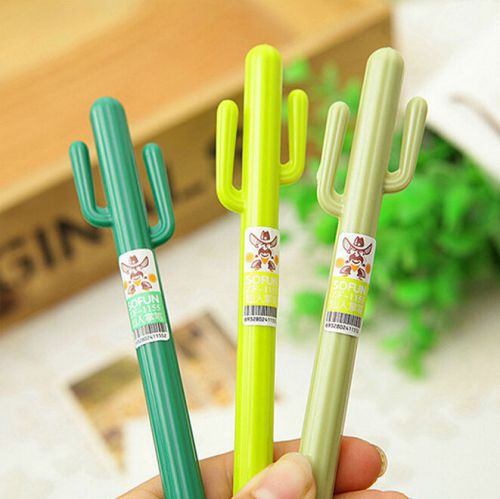 5Pcs/Lot Cute Cactus Design Gel Pen Office &amp; School Fashion Gift Wholesale