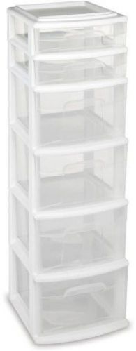 Homz Storage Cart With 6 Drawers, Multiple Colors