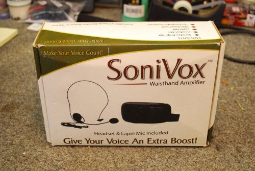 SONIVOX WAISTBAND-WORN SPEECH AMPLIFIER W/HEADSET MIC-AMPLIFIES OUTGOING SPEECH