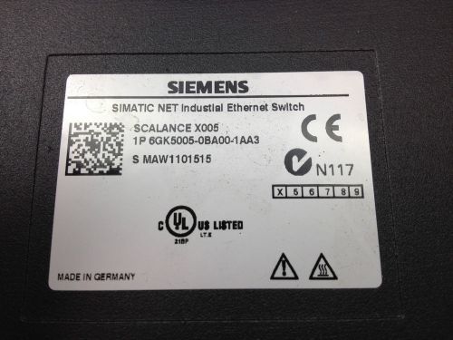 SIEMENS 6GK5005-0BA00-1AA3 USED ETHERNET SWITCH