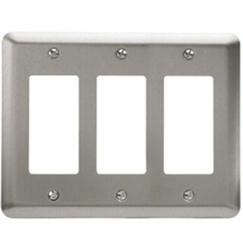 AmerTac 2RRRPW Round Corner Pewter Steel Wall plate