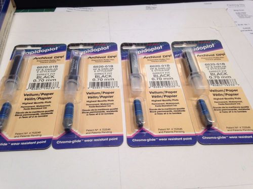 4 Pack Pens - Archival DPP - Rapidoplot - Black - 0.70mm E - 6920-51e 0.70mm E