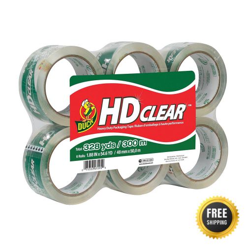 Duck Brand HD Clear High Performance Packaging Tape 1.88-Inch x 54.6 Yard Crys