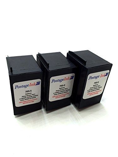 Postageink.com Pitney Bowes 793-5 Red Ink Cartridge (3-Pack) for P700, DM100,