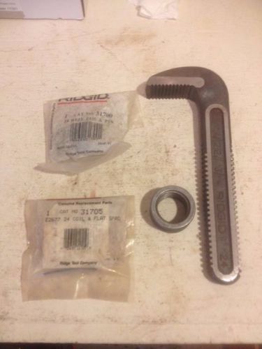 Ridgid Pipe Wrench Hook Jaw, Nut, Heel Jaw &amp; Pin, Coil &amp; Flat Springs  24&#034; -OEM