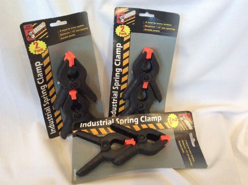 NIP - 6 Qty - INDUSTRIAL SPRING CLAMP - 3 Double Packs -Orange Tip Sterling Tool