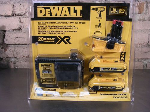 Dewalt dca2203c 20 volt max battery adapter kit for 18 volt tools for sale