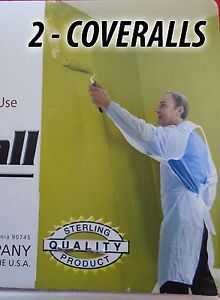 2 - disposable plastic painters coverall one size fits all  (most) - 2 coveralls for sale