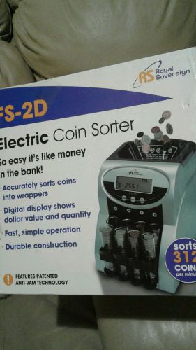 New Royal Sovereign Fast Sort, 2 Row Digital Coin Sorter Black / Silver (FS-2D)