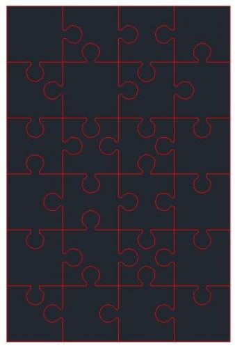 Dxf File ( 24_piece_puzzle )