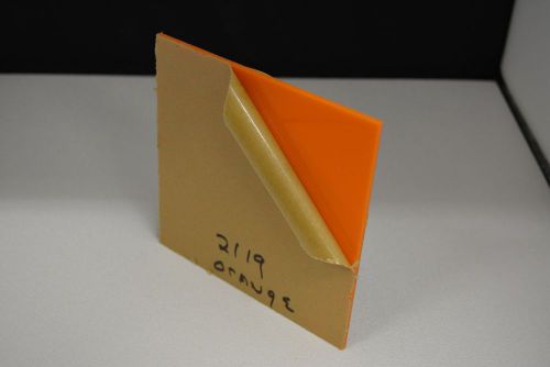 PLEXIGLASS SHEET POP DISPLAYS SAMPLE OF COLOR #2119 ORANGE   1/8&#034; x 1.5.&#034; x 1.5&#034;