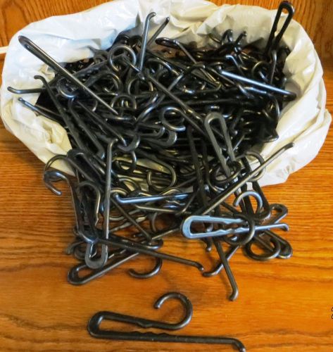 LOT OF 100 Black Plastic Non Slip Sock Hanger Clip Hook Retail Shopping Supply