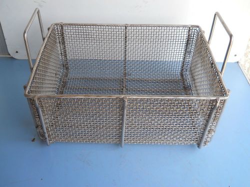 Heavy Duty Type 304 SS Tote Basket W/Handles 15&#034; L X 10.5&#034; W X6-1/2&#034; H