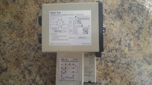 Omron lot of 3 timer 1xsdv-fh2 24vdc 1xesl-a temperature controller 1xmy2v 24vdc for sale