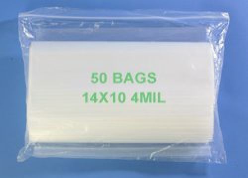 Plymor 14&#034; x 10&#034; 4 mil (heavy duty) zipper reclosable storage bags, pack of 100 for sale