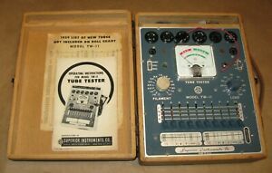 Superior Model TW-11 TUBE TESTER w/Manual  &amp; 1959 Update - VG Working Cond - USA