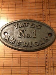 VINTAGE YATES No.1 AMERICAN PLATE -  7 1/2” x 4”