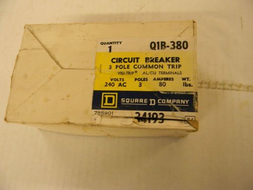 Square d 80 amp 3 pole circuit breaker q1b380 ........  yc-150 for sale