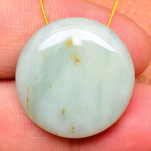 FABULOUS! ROUND NATURAL NEW JADE GEMSTONE BUTTON 21X21X8MM