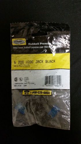 Lot of 5 Hubbell 6 position USOC HD26U5/HD26U6 jacks