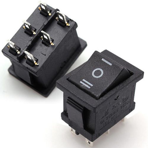 2x 6pin dpdt on-off-on position snap boat rocker switch 6a/250v 10a/125v ac sr1g for sale