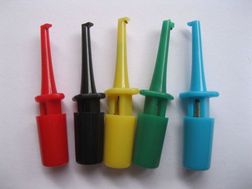 500 pcs Clips (100 set) Small Test Hook Clip for Multimeter 5 color