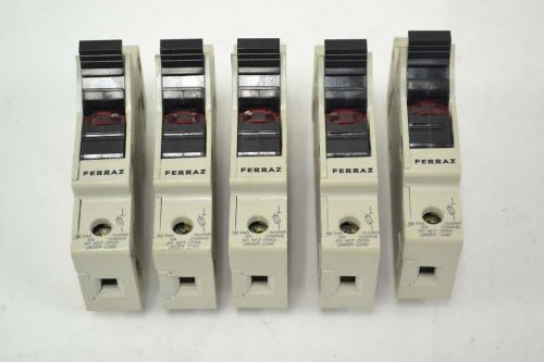 Lot 5 ferraz g081219 st10 32a amp 1p pole 690v-ac fuse block holder b364238 for sale