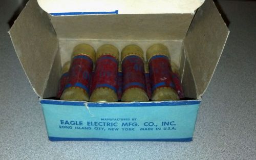 LOT of 9 EAGLE 40A-250V NON-RENEWABLE CARTRIDGE FUSES, 40 AMP, #655