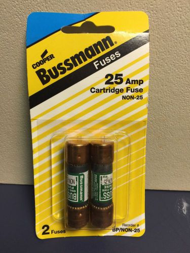 COOPER BUSSMAN 2PK 25AMP BP/NON-25 Cartridge Fuse