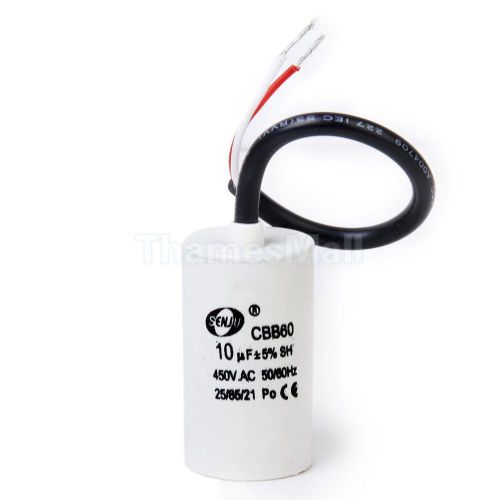 AC 450V 10uF 50/60Hz Polypropylene Film Motor Start Run Capacitor CBB60 DIY Test