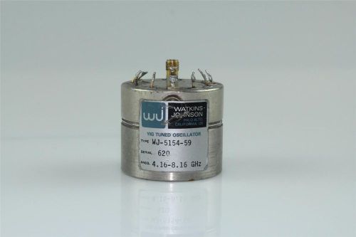 WJ WATKINS-JOHNSON YIG TUNED OSCILLATOR WJ-5154-59  4.16-8.16GHz